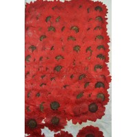 12 pieces Red Sunflowers Real Dried Pressed flowers